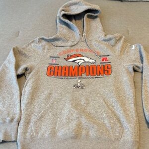 Nike Denver Broncos AFC Champions Gray Hoodie Super Bowl 50